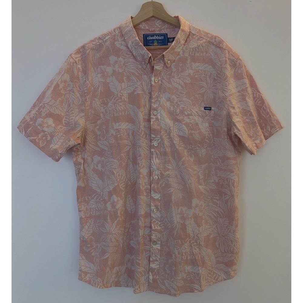 Chubbies Friday Reverse Men's Floral Hawaiian Shirt XXLShort Sleeve Button Down